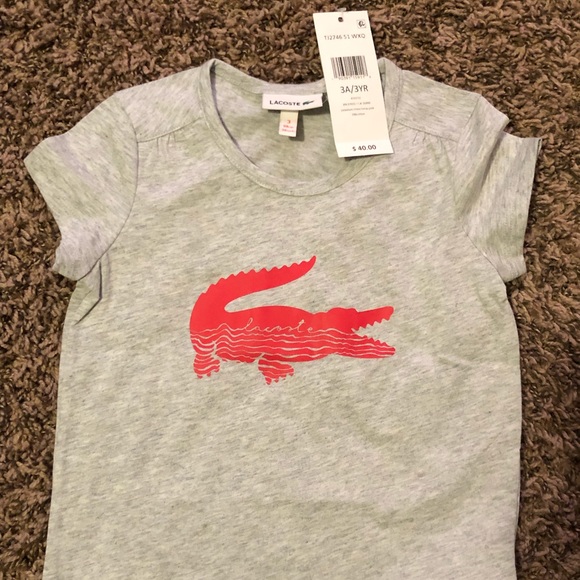 girls lacoste t shirt